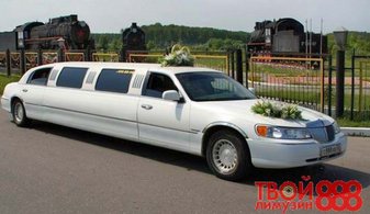 Свадебный лимузин Lincoln Limousine Towncar № Т2372, белый