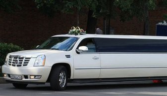 Свадебный лимузин Cadillac Escalade № Л2754, белый