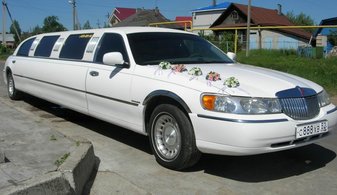Свадебный лимузин Lincoln Limousine Towncar № Т2840, белый