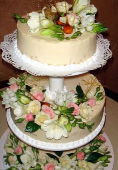 Свадебный торт К20156 - Кондитерская Кофейня Фламбэ