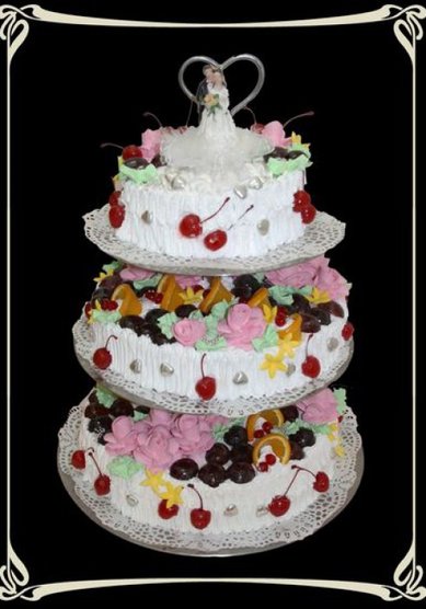 Торт на свадьбу C25 (А21651) - Кондитерская Аркис