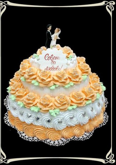 Свадебный торт C30 (А21662) - Кондитерская Аркис