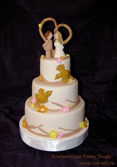 Свадебный торт б25414 - Кондитерский бутик Альфа