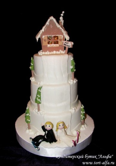 Свадебный торт б25420 - Кондитерский бутик Альфа