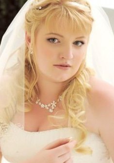 Cвадебная прическа Т12901 с распущенными волосами