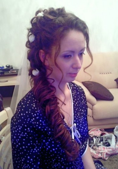 Свадебная прическа Т15743 - Стилист-визажист Татьяна Яблокова - Волычева