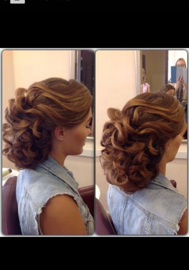 Прическа на свадьбу Низкий пучок (Е18706) - Стилист-визажист Елена Короткова