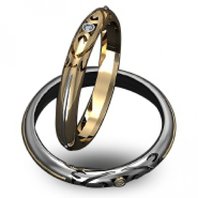 Обручальные кольца WED-1170 | WED-1170-З2328 из белого золота, гладкие