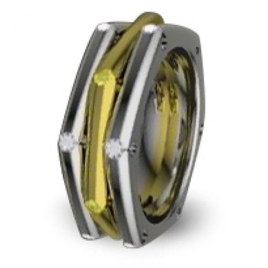 Обручальное кольцо WED-1009-З2310 - Ювелирная мастерская Золотая модель