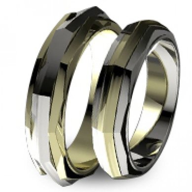 Обручальное кольцо WED-1009a-З2311 - Ювелирная мастерская Золотая модель