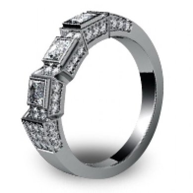 Обручальное кольцо WED-1166-З2325 - Ювелирная мастерская Золотая модель