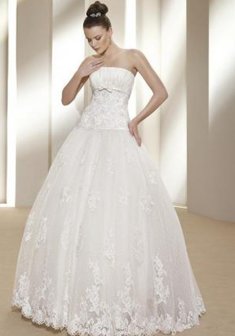 Свадебное платье 5096-P22078. С пышной юбкой, длинное без шлейфа.