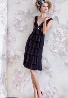 Вечернее платье 414-P22158. В греческом стиле, короткое без шлейфа.