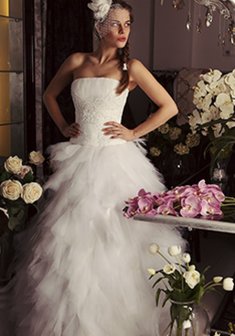 Свадебное платье L22297. С пышной юбкой, длинное без шлейфа.