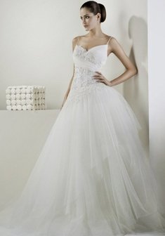 Свадебное платье L22307. С пышной юбкой, длинное без шлейфа.