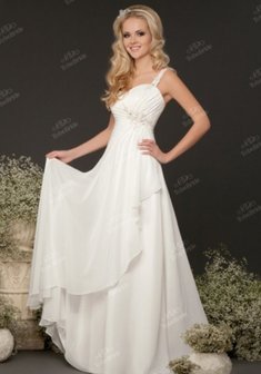 Свадебное платье L22316. В греческом стиле, длинное без шлейфа.