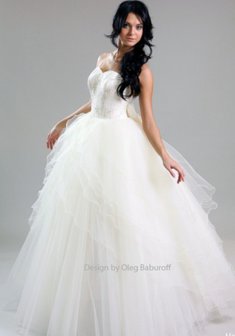 Свадебное платье P22379. С пышной юбкой, длинное без шлейфа.