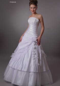 Свадебное платье P22381. А-силуэт, длинное без шлейфа.