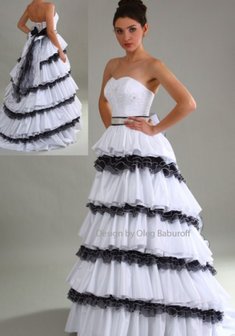 Свадебное платье P22383. А-силуэт, длинное без шлейфа.