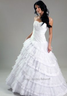 Свадебное платье P22385. С пышной юбкой, длинное без шлейфа.