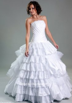 Свадебное платье P22386. С пышной юбкой, длинное без шлейфа.