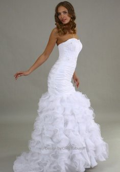 Свадебное платье P22391. Силуэт Русалка (Рыбка), длинное без шлейфа.