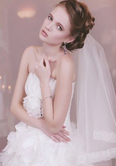 Свадебное платье S22672. С пышной юбкой, длинное без шлейфа.