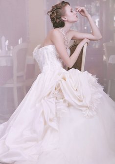 Свадебное платье S22686. С пышной юбкой, длинное без шлейфа.