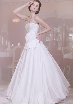 Свадебное платье S22693. А-силуэт, длинное без шлейфа.