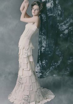 Свадебное платье S22699. С прямой юбкой, длинное со шлейфом.