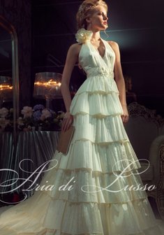 Свадебное платье С22770. А-силуэт, длинное со шлейфом.