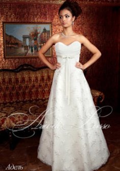 Свадебное платье С22782. А-силуэт, длинное без шлейфа.