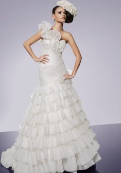 Свадебное платье С22791. А-силуэт, длинное со шлейфом.