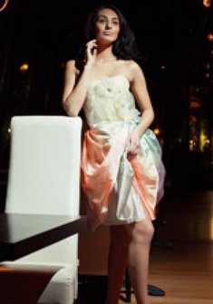 Вечернее платье С22799. С прямой юбкой, короткое без шлейфа.