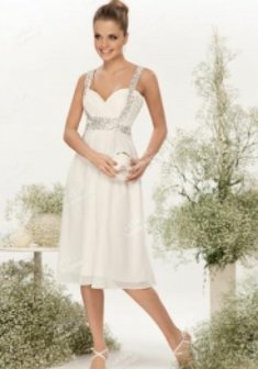 Свадебное платье SM6216N-K22871. В греческом стиле, короткое без шлейфа.