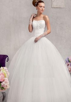 Свадебное платье Ванилла-К23357. С пышной юбкой, длинное без шлейфа.