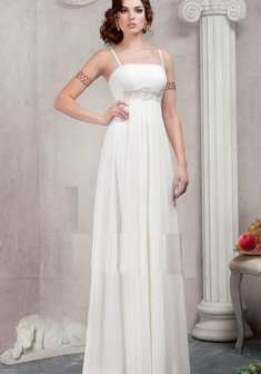 Свадебное платье Диара-К23358. В греческом стиле, длинное без шлейфа.