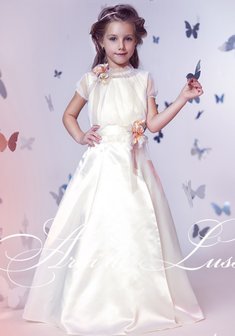 Детское платье С23912. А-силуэт, длинное без шлейфа.