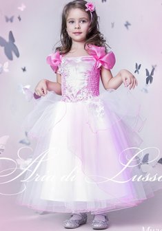 Детское платье С23950. С пышной юбкой, длинное без шлейфа.