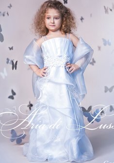 Детское платье С23953. А-силуэт, длинное без шлейфа.