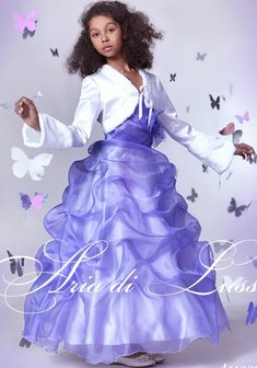 Детское платье С23960. С пышной юбкой, длинное без шлейфа.