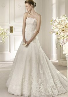 Свадебное платье AMERICA-M24198. А-силуэт, длинное со шлейфом.