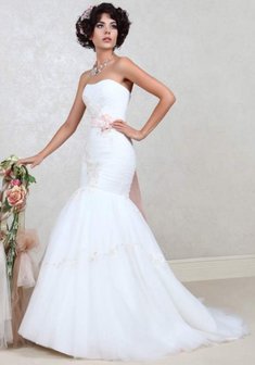 Свадебное платье Августа-L29605. Силуэт Русалка (Рыбка), длинное со шлейфом.