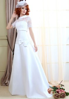 Свадебное платье Мэрилин-L30241. А-силуэт, длинное со шлейфом.