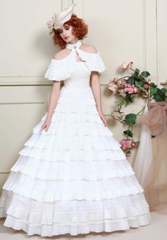 Свадебное платье Нора-L30246. С пышной юбкой, длинное без шлейфа.