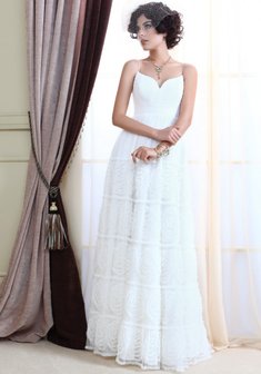 Свадебное платье Нэнси-L30248. А-силуэт, длинное без шлейфа.