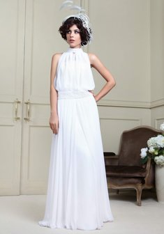 Свадебное платье Фонтана-L30255. В греческом стиле, длинное без шлейфа.