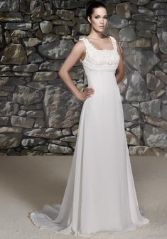 Свадебное платье 70107-L30267. В греческом стиле, длинное со шлейфом.