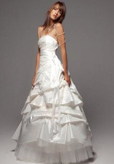 Свадебное платье EPHREM-M33453. А-силуэт, длинное без шлейфа.