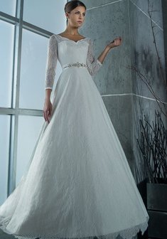 Свадебное платье 1115-P33633. С пышной юбкой, длинное без шлейфа.